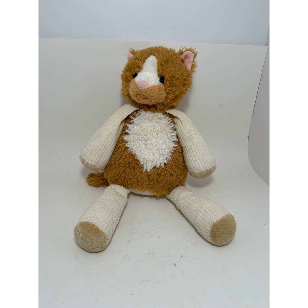 Scentsy Buddy Cat Plush Ginger Orange Tabby White Corduroy Stuffed Animal Kitten